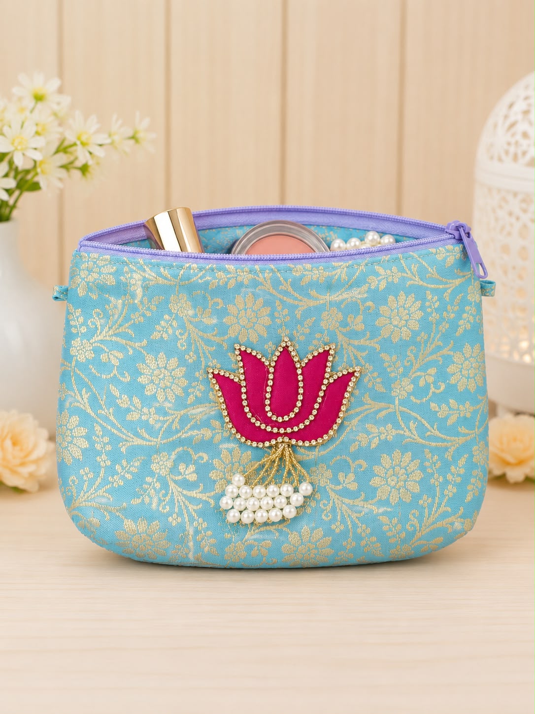 Brocade Toilet Pouch with Zip (pack of 10) - Image 7