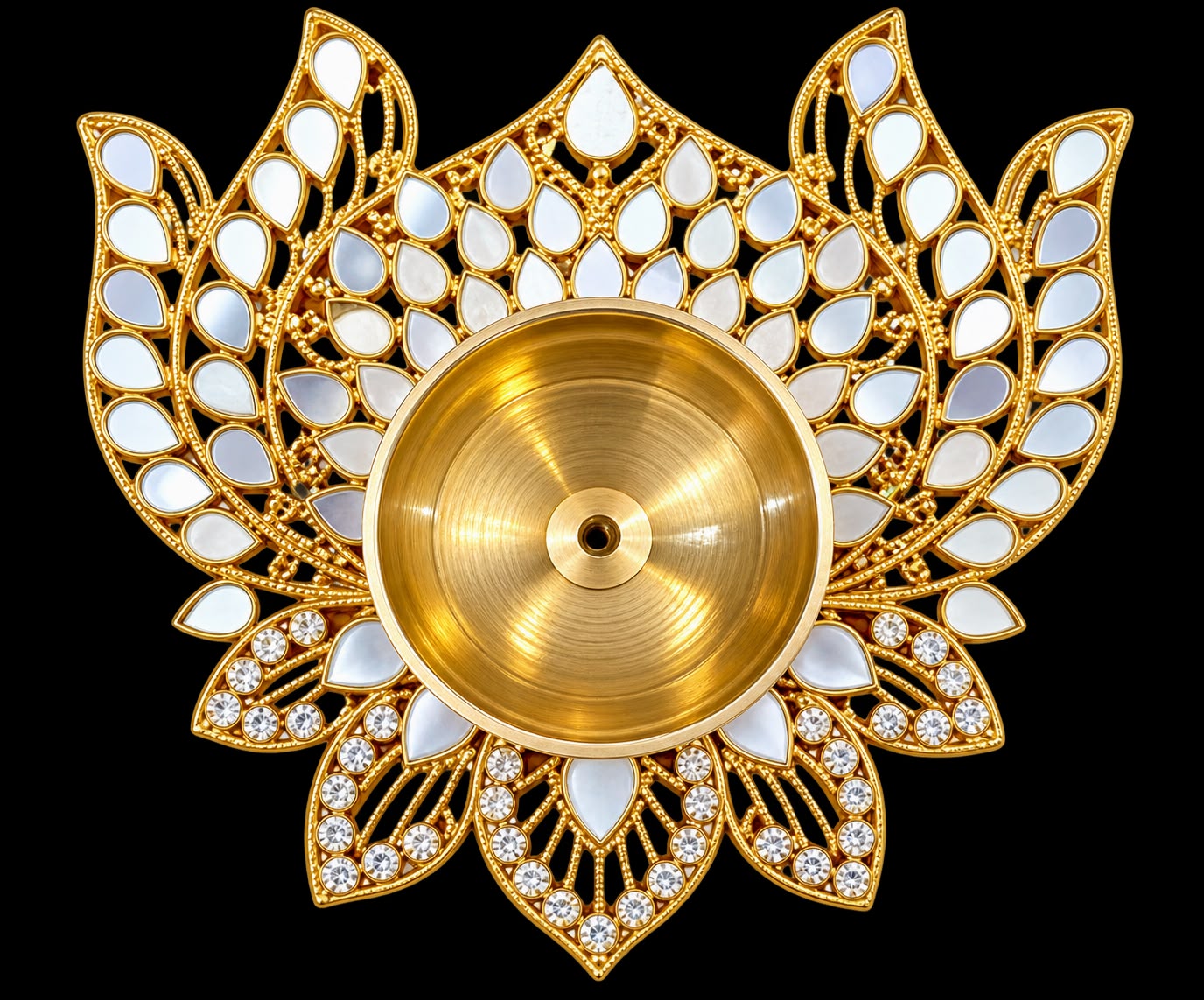 Metal Diyas with mirror work (pack of 2 pcs) - Image 11