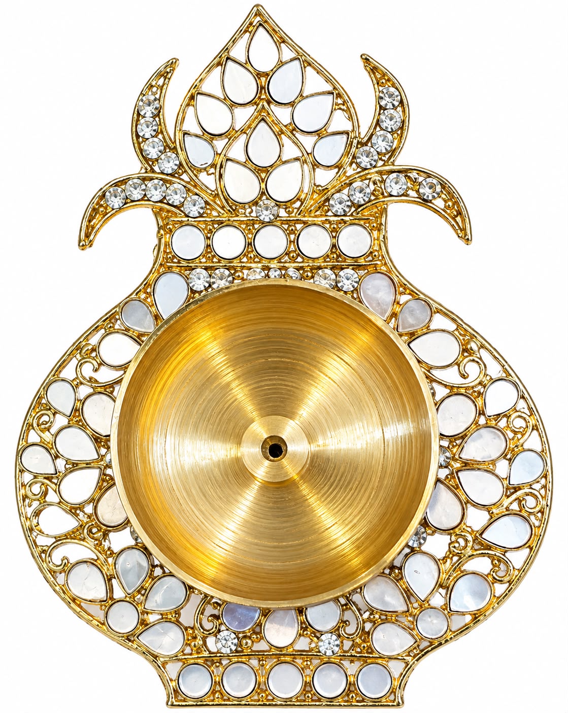 Metal Diyas with mirror work (pack of 2 pcs) - Image 7